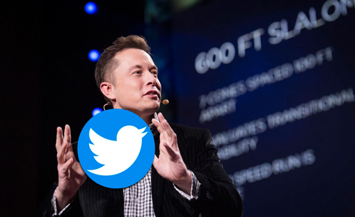 Elon Musk with Twitter